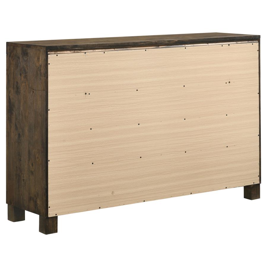 Woodmont Rustic Golden Brown 4-Piece Queen Platform Bedroom Set by Coaster at Eve Furniture