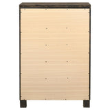 Woodmont Rustic Golden Brown 5-Drawer Chest by Coaster at Eve Furniture