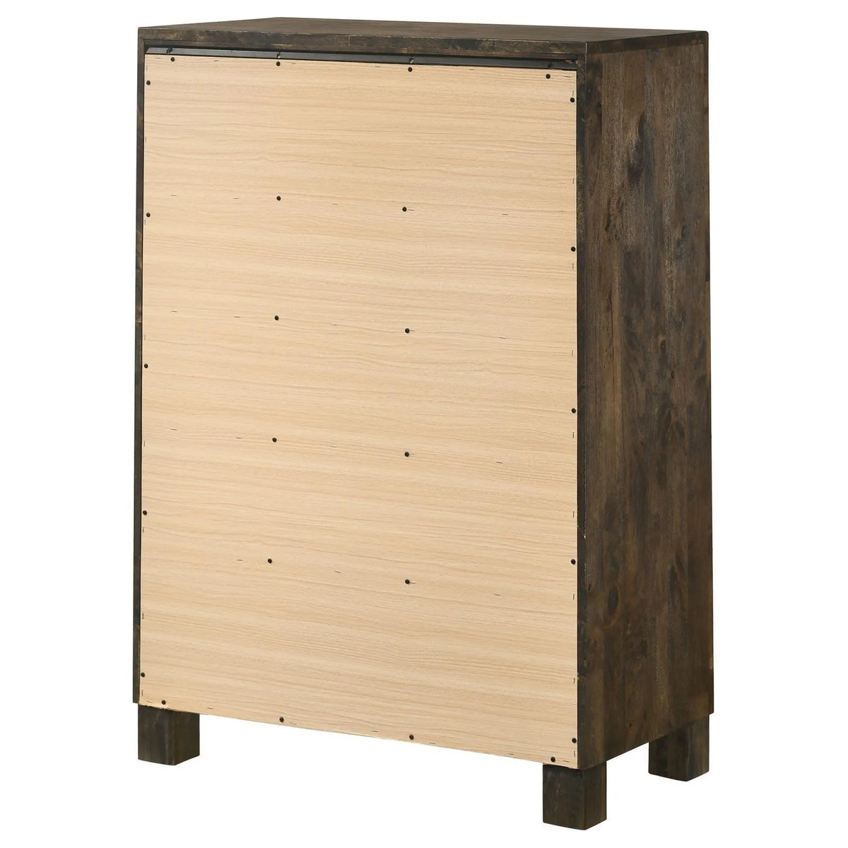 Woodmont Rustic Golden Brown 5-Drawer Chest by Coaster at Eve Furniture