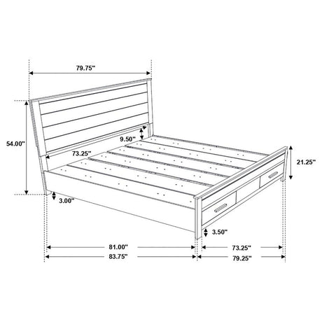 Woodmont Rustic Golden Brown 5-Piece Eastern King Platform Bedroom Set by Coaster at Eve Furniture