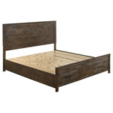 Woodmont Rustic Golden Brown 5-Piece Eastern King Platform Bedroom Set by Coaster at Eve Furniture