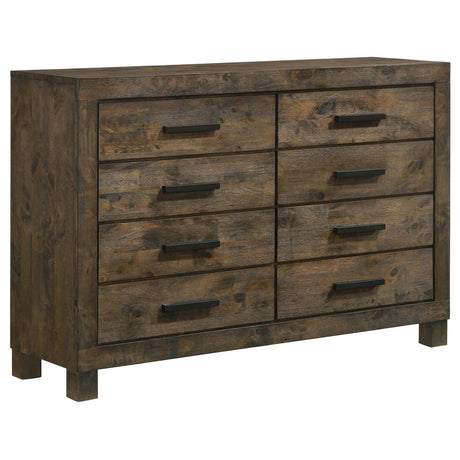 Woodmont Rustic Golden Brown 8-Drawer Dresser by Coaster at Eve Furniture