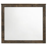 Woodmont Rustic Golden Brown Rectangle Mirror by Coaster at Eve Furniture