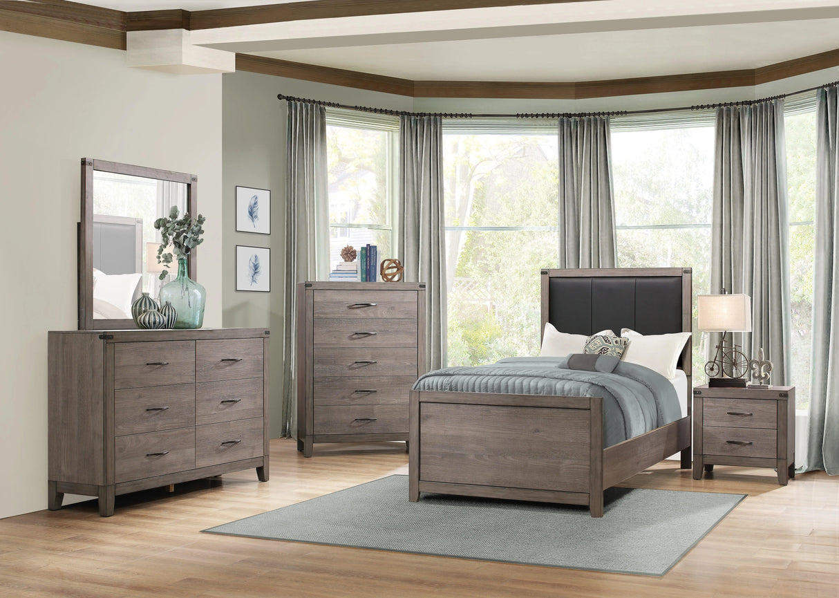 Woodrow Brownish Gray Nightstand by Homelegance at Eve Furniture