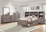 Woodrow Brownish Gray Pier/Tower Nightstand by Homelegance at Eve Furniture