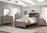 Woodrow Brownish Gray Twin Platform Bed by Homelegance at Eve Furniture