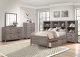 Woodrow Brownish Gray Twin Platform Bed by Homelegance at Eve Furniture