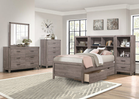 Woodrow Brownish Gray Twin Platform Bed by Homelegance at Eve Furniture