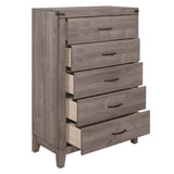 Woodrow Brownish Gray Youth Wall Bed with Toy Boxes by Homelegance at Eve Furniture