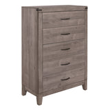 Woodrow Brownish Gray Youth Wall Bed with Toy Boxes by Homelegance at Eve Furniture