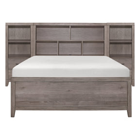 Woodrow Brownish Gray Youth Wall Bed with Toy Boxes by Homelegance at Eve Furniture