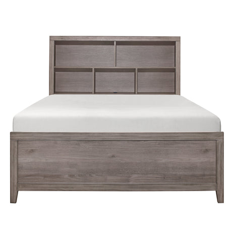 Woodrow Brownish Gray Youth Wall Bed with Toy Boxes by Homelegance at Eve Furniture
