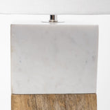 Woodrow Light Brown Wood w/ White Accent Table Lamp by Mercana at Eve Furniture