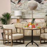 Woodrow Light Brown Wood w/ White Accent Table Lamp by Mercana at Eve Furniture