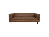Woods Brown Leather Sofa by Moe's Home at Eve Furniture