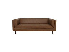 Woods Brown Leather Sofa by Moe's Home at Eve Furniture