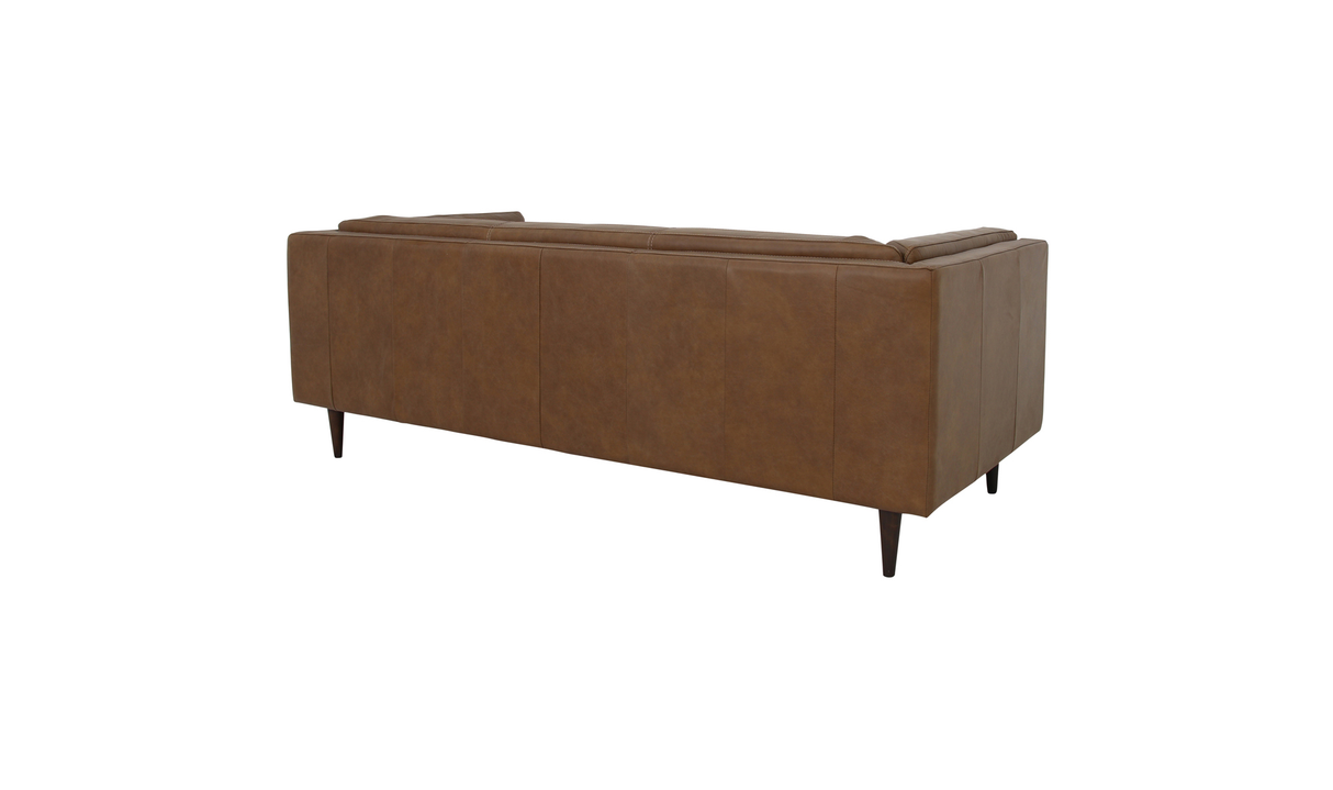 Woods Sofa Brown Leather by Moe's Home at Eve Furniture