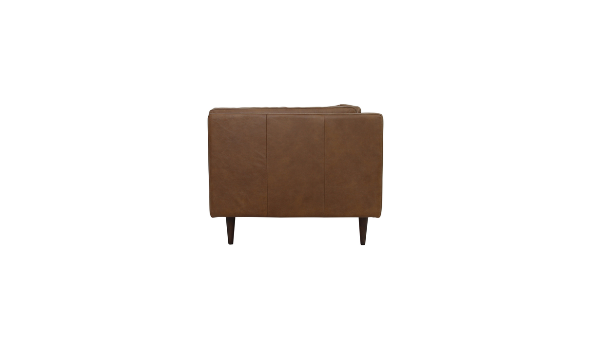 Woods Sofa Brown Leather by Moe's Home at Eve Furniture