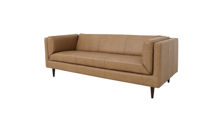 Woods Sofa Tan Leather by Moe's Home at Eve Furniture