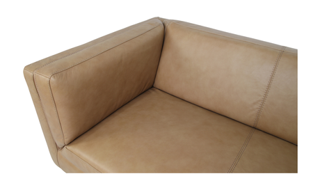 Woods Sofa Tan Leather by Moe's Home at Eve Furniture