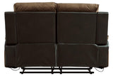 Woodsway Brown Manual Reclining Loveseat by Ashley at Eve Furniture