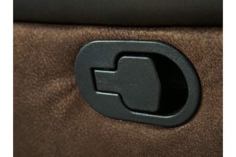 Woodsway Brown Manual Reclining Loveseat by Ashley at Eve Furniture