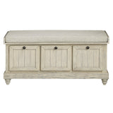 Woodwell Antique White Lift Top Storage Bench by Homelegance at Eve Furniture