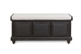 Woody Antique Black Lift Top Storage Bench by Homelegance at Eve Furniture