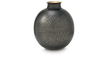 Woody Pewter/Gold Finish Vase by Ashley at Eve Furniture