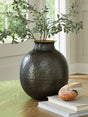 Woody Pewter/Gold Finish Vase by ASHLEY FURNITURE at Eve Furniture