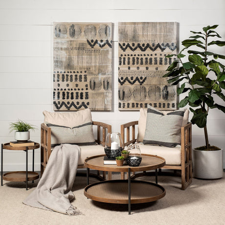 Wool and Silk II by Tom Reeves a Hand Embellished Textured Canvas by Mercana at Eve Furniture