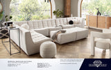 Wool White Natural Wool Pouf by Diamond Sofa at Eve Furniture