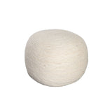 Wool White Natural Wool Pouf by Diamond Sofa at Eve Furniture