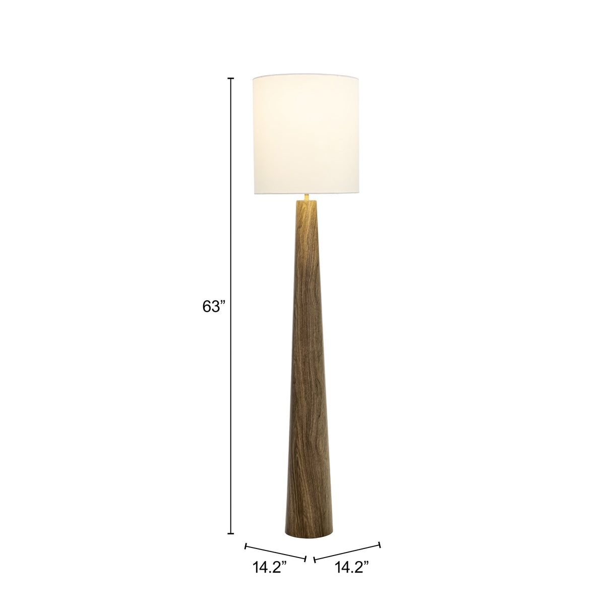 Woonari Brown Solar Floor Lamp by Zuomod at Eve Furniture