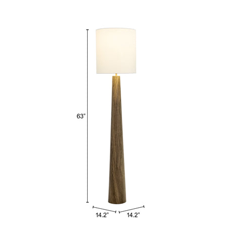 Woonari Brown Solar Floor Lamp by Zuomod at Eve Furniture
