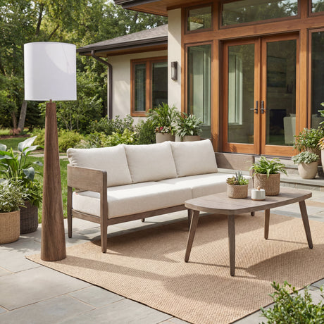 Woonari Brown Solar Floor Lamp by Zuomod at Eve Furniture