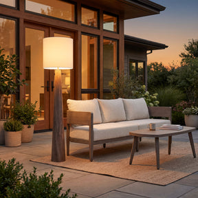 Woonari Brown Solar Floor Lamp by Zuomod at Eve Furniture
