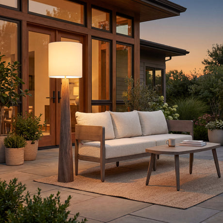 Woonari Brown Solar Floor Lamp by Zuomod at Eve Furniture