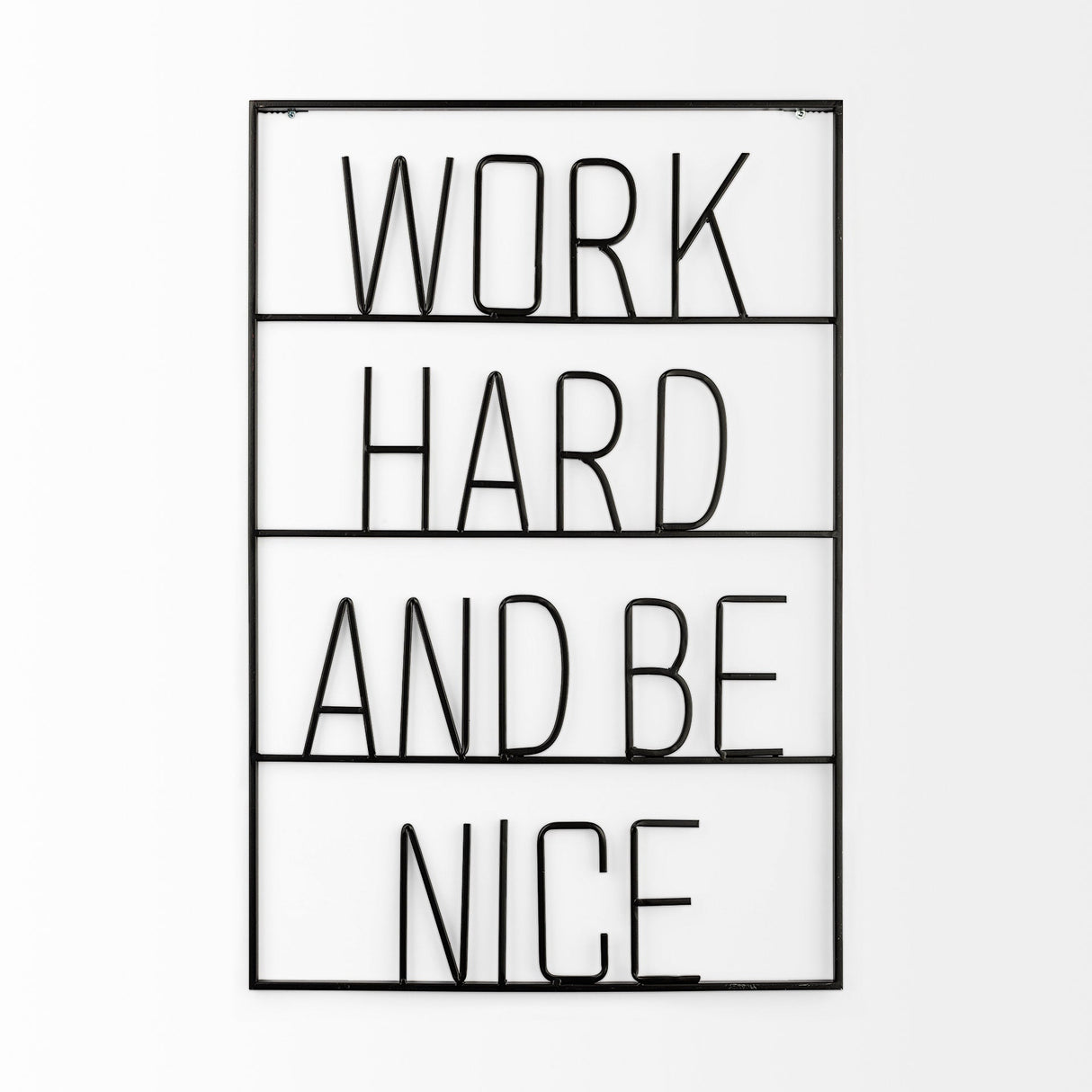 Work Hard and Be Nice Sign by Mercana at Eve Furniture