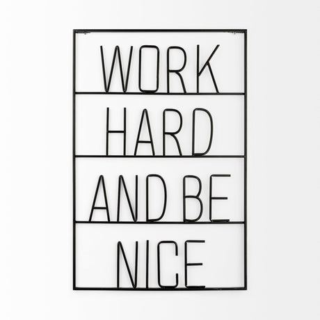 Work Hard and Be Nice Sign by Mercana at Eve Furniture