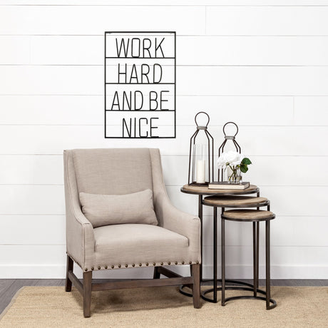 Work Hard and Be Nice Sign by Mercana at Eve Furniture