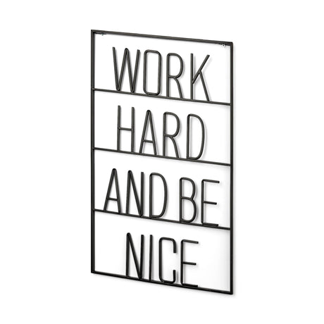 Work Hard and Be Nice Sign by Mercana at Eve Furniture
