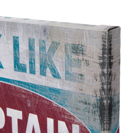Work Like a Captain by Mercana Studio a Hand Embellished Textured Canvas by Mercana at Eve Furniture