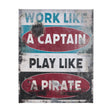 Work Like a Captain by Mercana Studio a Hand Embellished Textured Canvas by Mercana at Eve Furniture