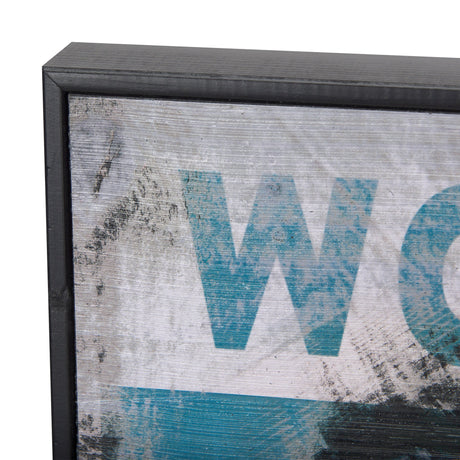 Work Like A Captain by Mercana Studio a Hand Embellished Textured Framed Art Print by Mercana at Eve Furniture