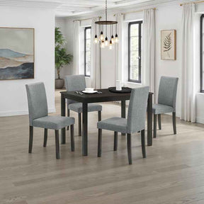 Worland Espresso 5-Piece Dining Table Set by Furniture of America at Eve Furniture