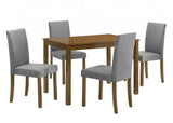 Worland Medium Oak 5-Piece Dining Table Set by Furniture of America at Eve Furniture