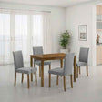 Worland Medium Oak 5-Piece Dining Table Set by Furniture of America at Eve Furniture