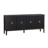 Worthington Brown/Black Four-Door Sideboard by Crestview at Eve Furniture