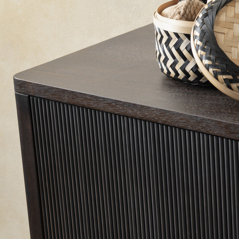 Worthington Brown/Black Four-Door Sideboard by Crestview at Eve Furniture